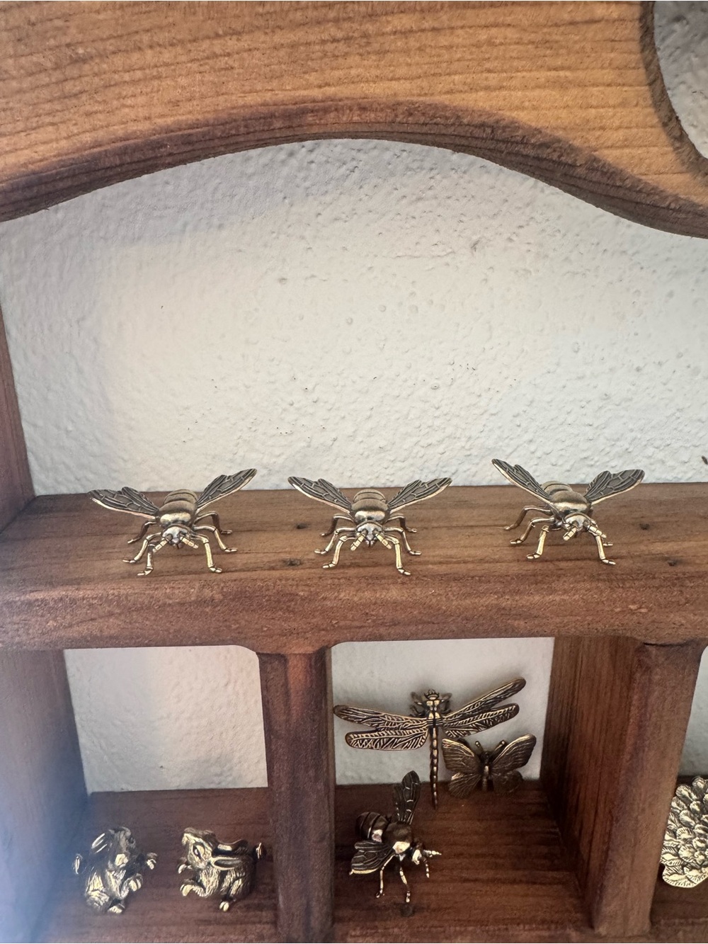 Vintage Brass Bee Trinket - Set of 3